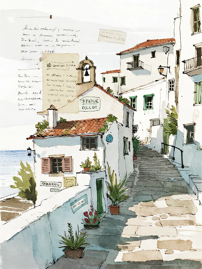 Mediterranean Watercolor