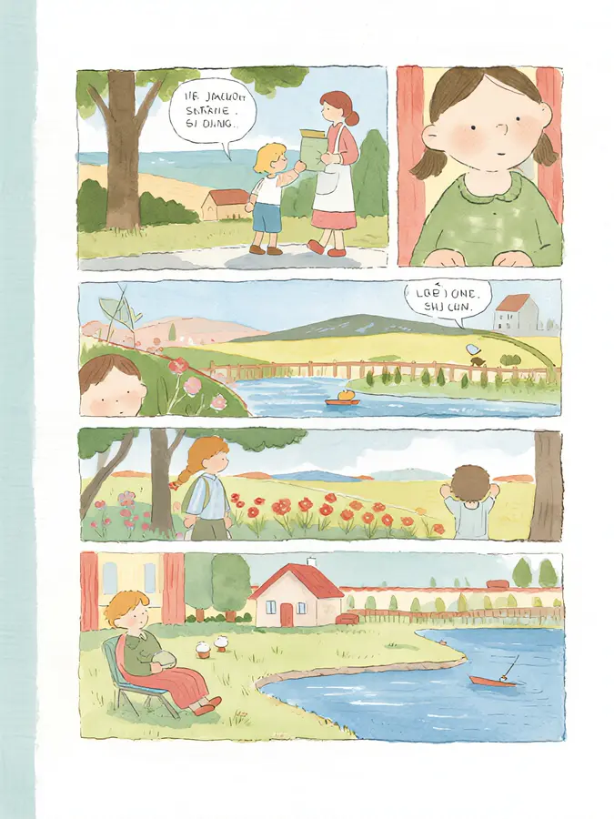 Watercolor Comic Panels